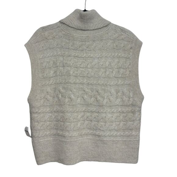 NWT Old Navy Sleeveless Cropped Cozy Plush-Yarn Cable-Knit Turtleneck Sweater L - Picture 4 of 9